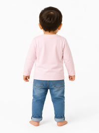 Toddler Essential Long Sleeve Pastel Pink T-Shirt