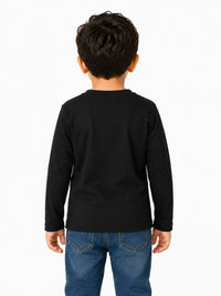 Boys Essential Long Sleeve Jet Black T-Shirt