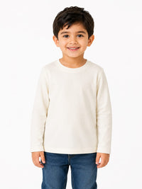 Boys Essential Long Sleeve Cream T-Shirt