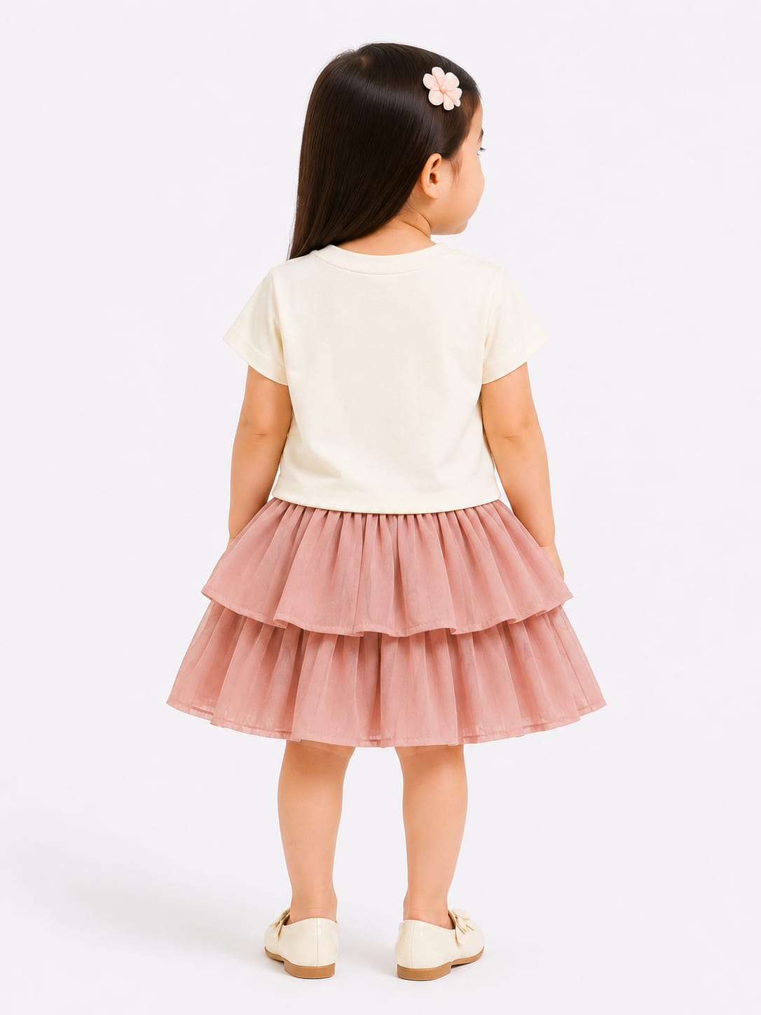 Charming Two-Piece Tulip Mesh Skirt Set
