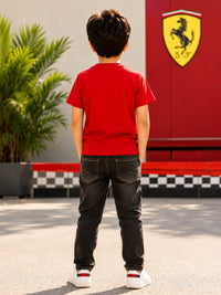 Pit Lane Prestige: Boys' Scuderia Ferrari Racing T-Shirt
