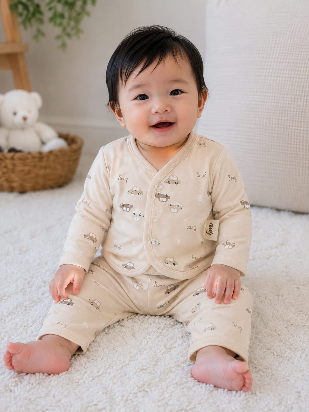 Cozy Vintage Toy Car Infant Co-Ord Set