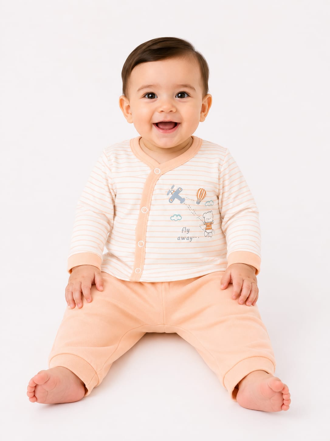 Playful Aviation Bear Infants' Nightsuit Set