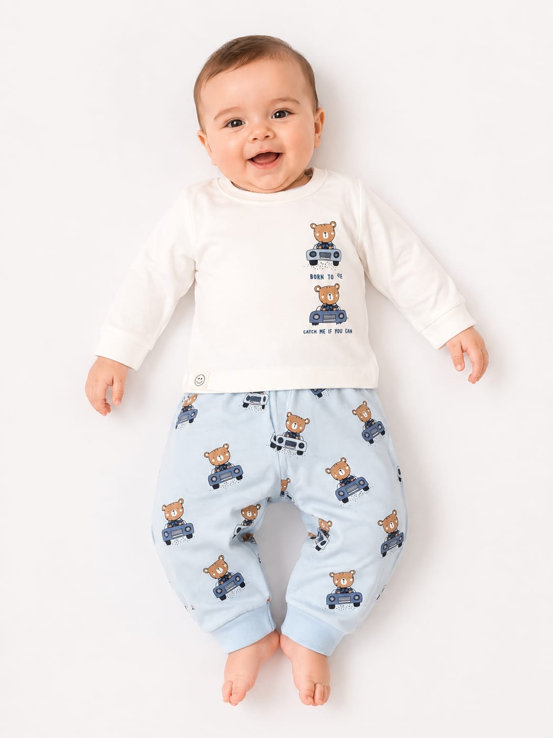 Playful Bear & Toy Car Infant Co-Ord Set