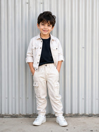 Kids' Off-White Utility Cargo Jeans / Denim Joggers