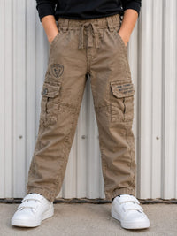 Kids' Military-Inspired Straight-Leg Cargo Pants