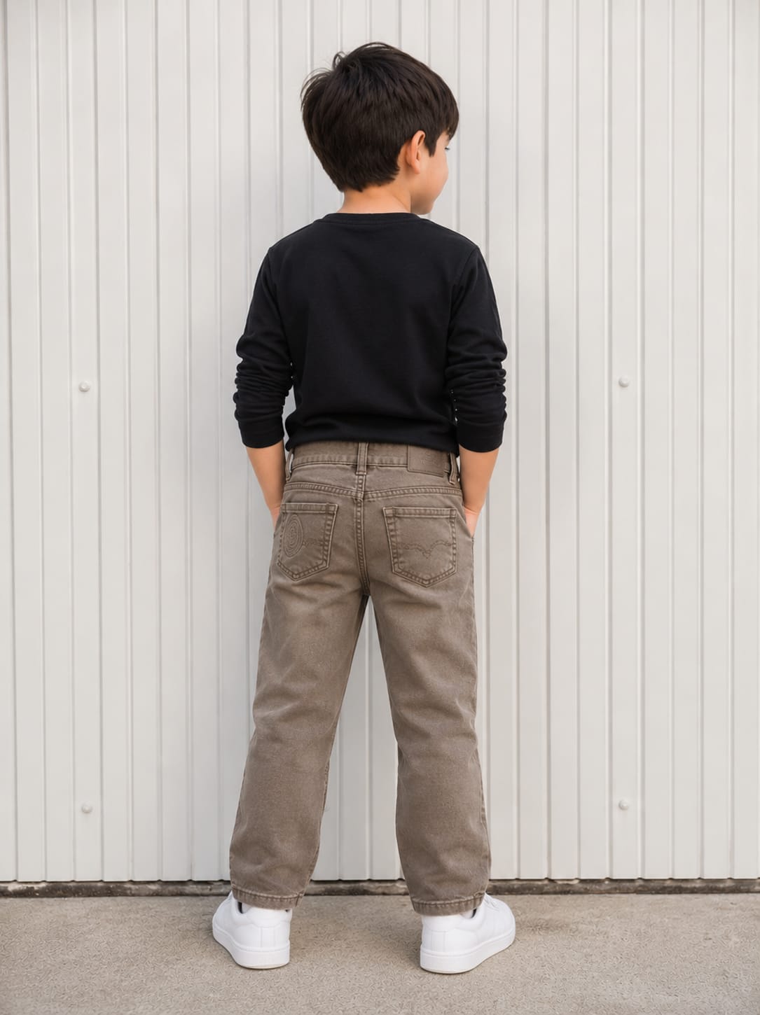 Brown Denim-Style Jeans