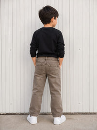 Brown Denim-Style Jeans