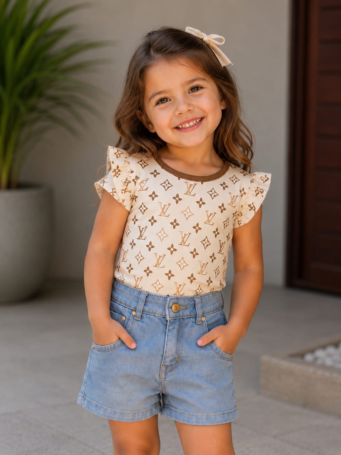 Girls' Classic Light-Wash Denim Shorts