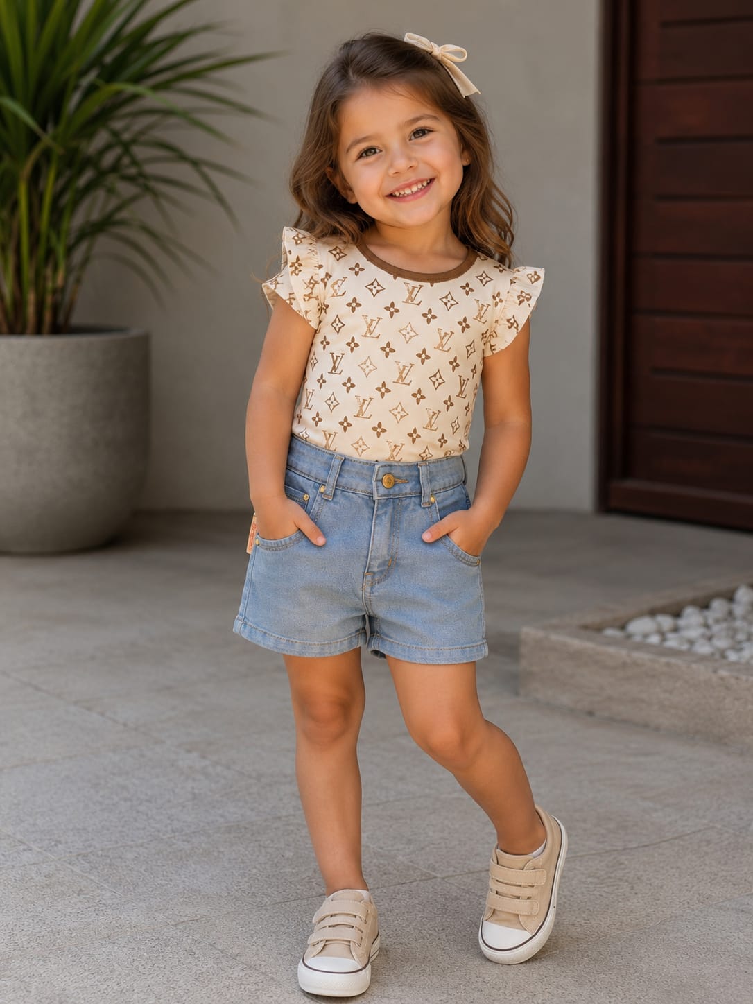 Girls' Classic Light-Wash Denim Shorts