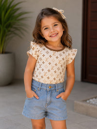 Girls' Classic Light-Wash Denim Shorts
