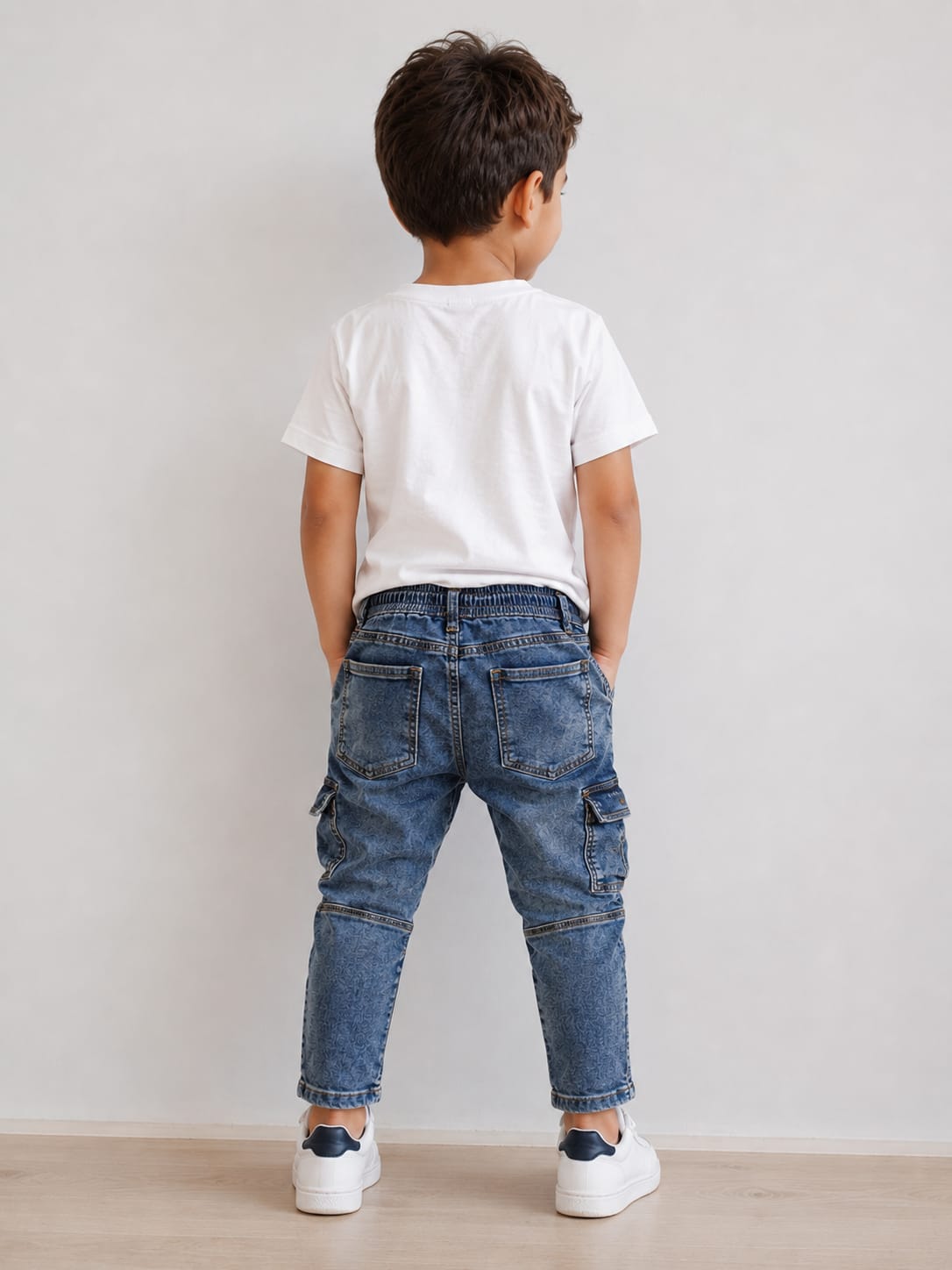 Boys' Relaxed-Fit Utility Cargo Denim Jeans