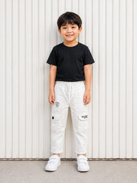 Kids' Urban Cargo Off-White Denim Pants