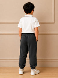 Boys' Varsity "Players" Graphic Fleece Joggers – Charcoal Grey