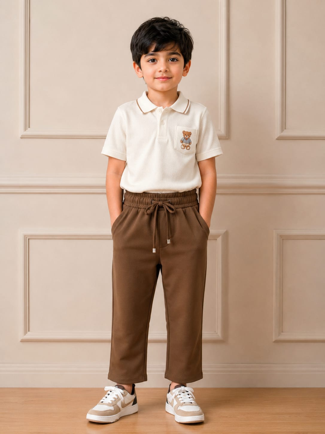 Boys' Premium Minimalist Knit Lower – Earthy Brown