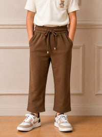 Boys' Premium Minimalist Knit Lower – Earthy Brown