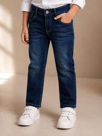 Kids' Classic Slim-Straight Dark Wash Jeans