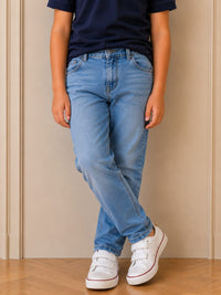 Title: Boys Premium Light Wash Regular Fit Denim Jeans
