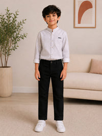 Boys Premium Black Regular Slim Fit Casual Trousers / Jeans (Copy)