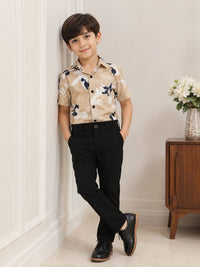 Boys Premium Black Slim Fit Smart Casual Trousers