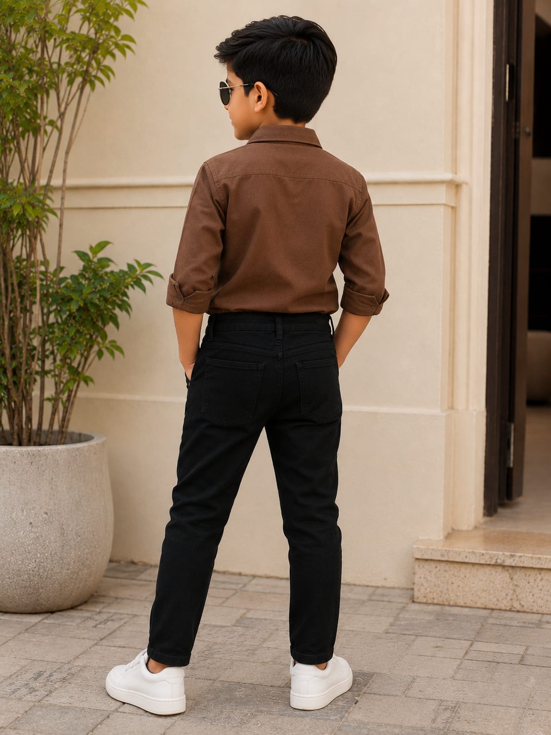 Boys Premium Jet Black Slim Fit Jeans