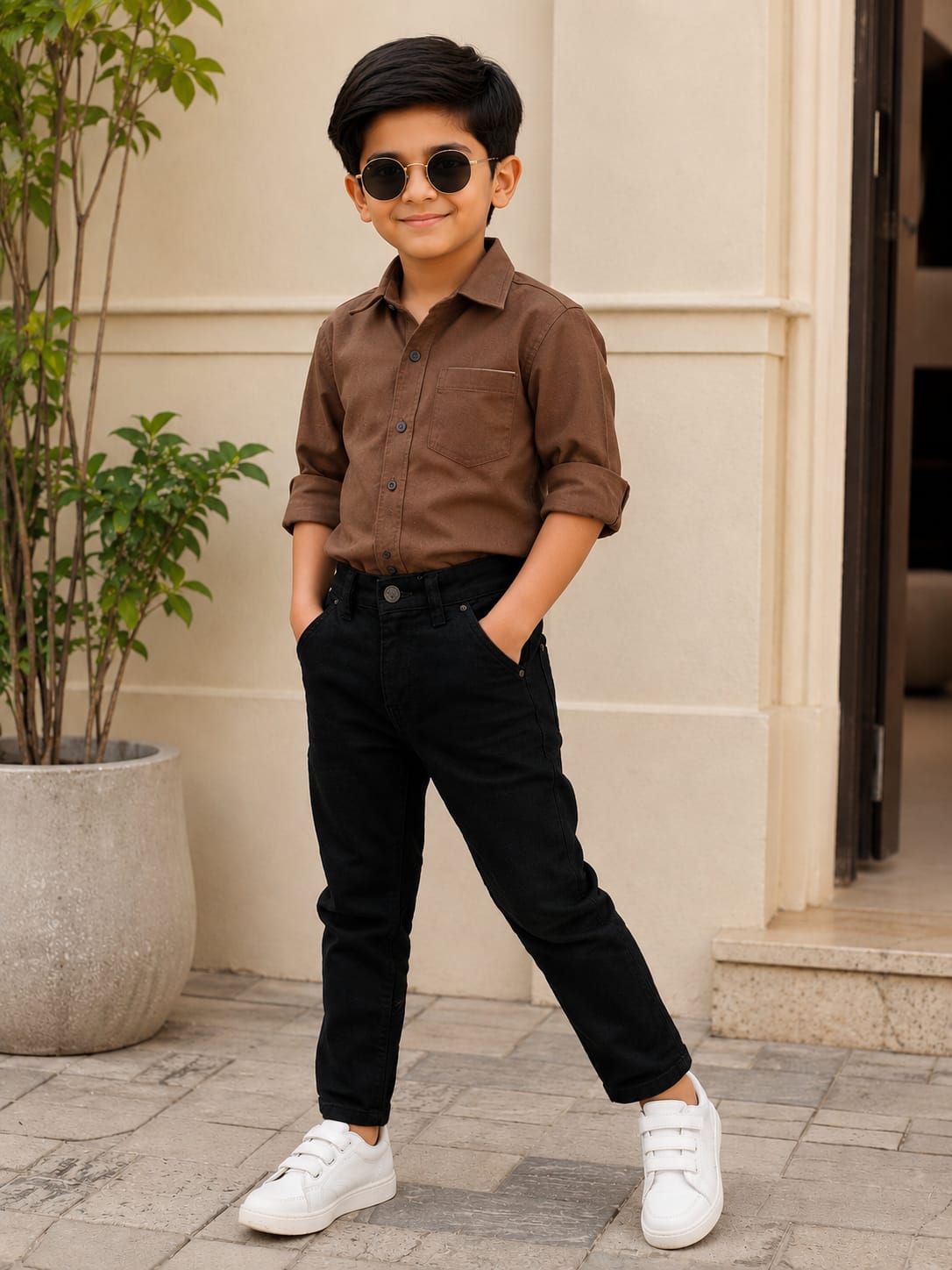 Boys Premium Jet Black Slim Fit Jeans