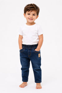 Boys Premium Mid-Wash Comfort Elasticated Denim Jeans