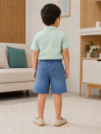 Kids Classic Comfort Smocked Denim Shorts