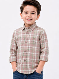 Boys' Classic Plaid Button-Down Long-Sleeve Shirt