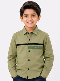 Olive Glaze Cotton Shirt