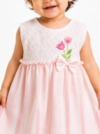 Toddler Girls' Lace Bodice & Striped Coordinated Set