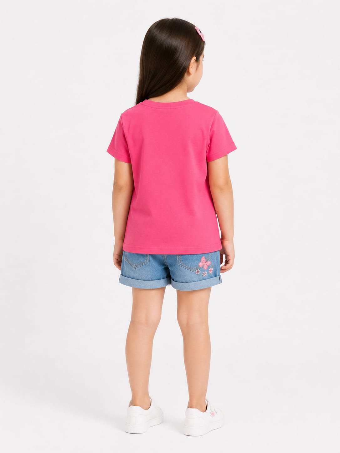 Girls' "Life is Wonderful" Bicycle Graphic Pink T-Shirt