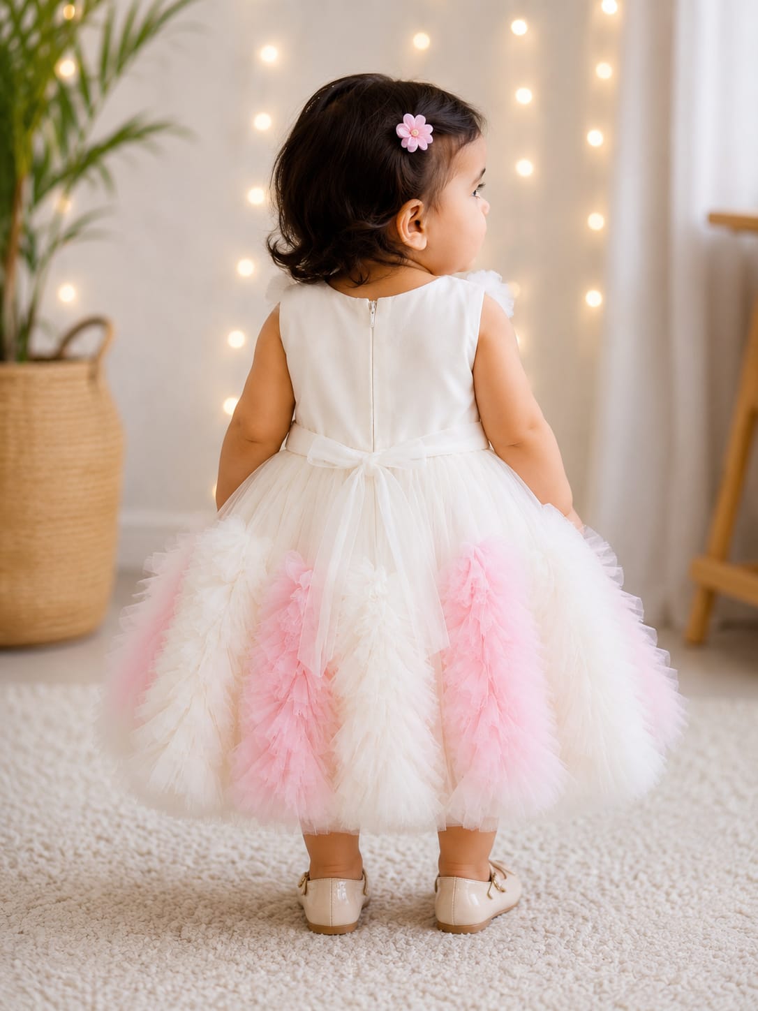 Princess Pink & White Tulle Party Frock