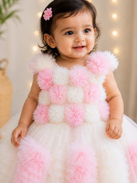 Princess Pink & White Tulle Party Frock
