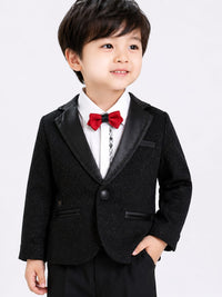Boys Elegant Shimmer Tuxedo & Suit 4-Piece Set