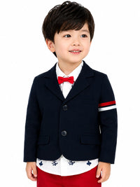Boys Nautical-Inspired Blazer & Trousers 4-Piece Suit Set