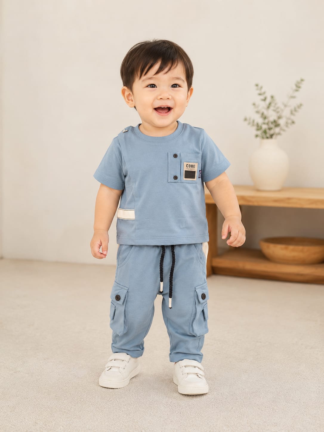 Toddler Boys Casual Cargo T-Shirt & Joggers Co-ord Set