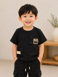 Boys Casual Cargo T-Shirt & Joggers Co-ord Set