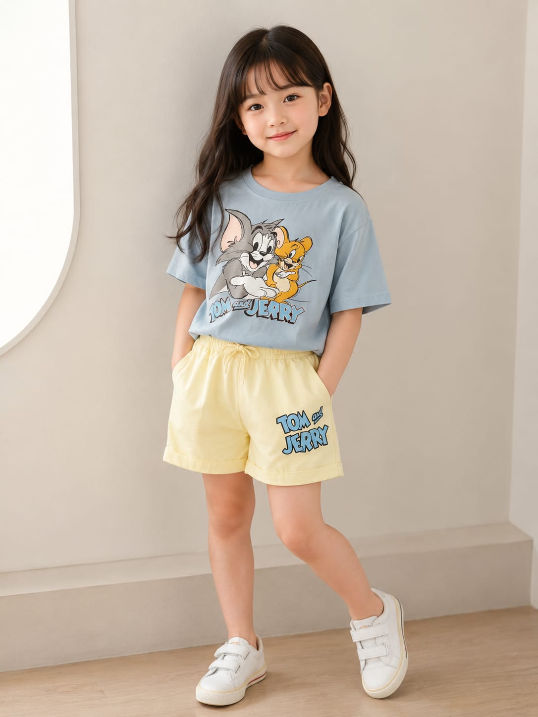 Kids Tom and Jerry T-Shirt & Shorts Co-ord Set