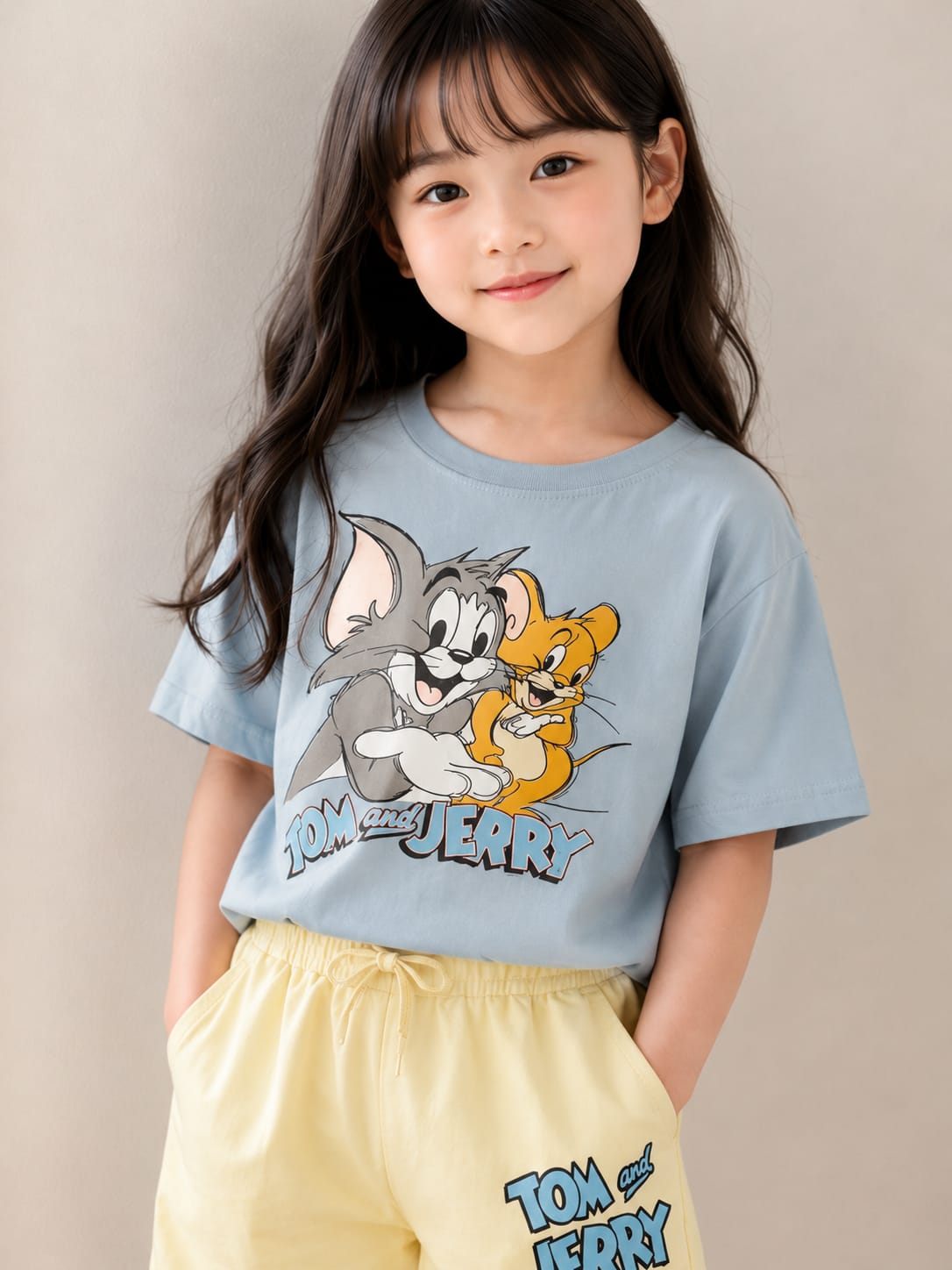 Kids Tom and Jerry T-Shirt & Shorts Co-ord Set
