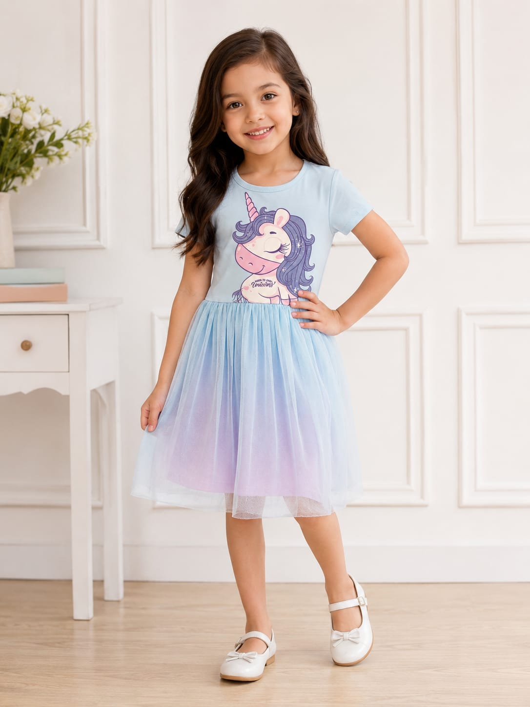 Magical Unicorn Ombré Tulle Dress