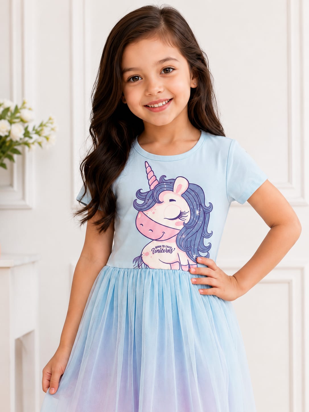Magical Unicorn Ombré Tulle Dress