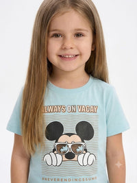 Kids' Mickey Mouse "Always On Vacay" Co-ord Set – Sky Blue