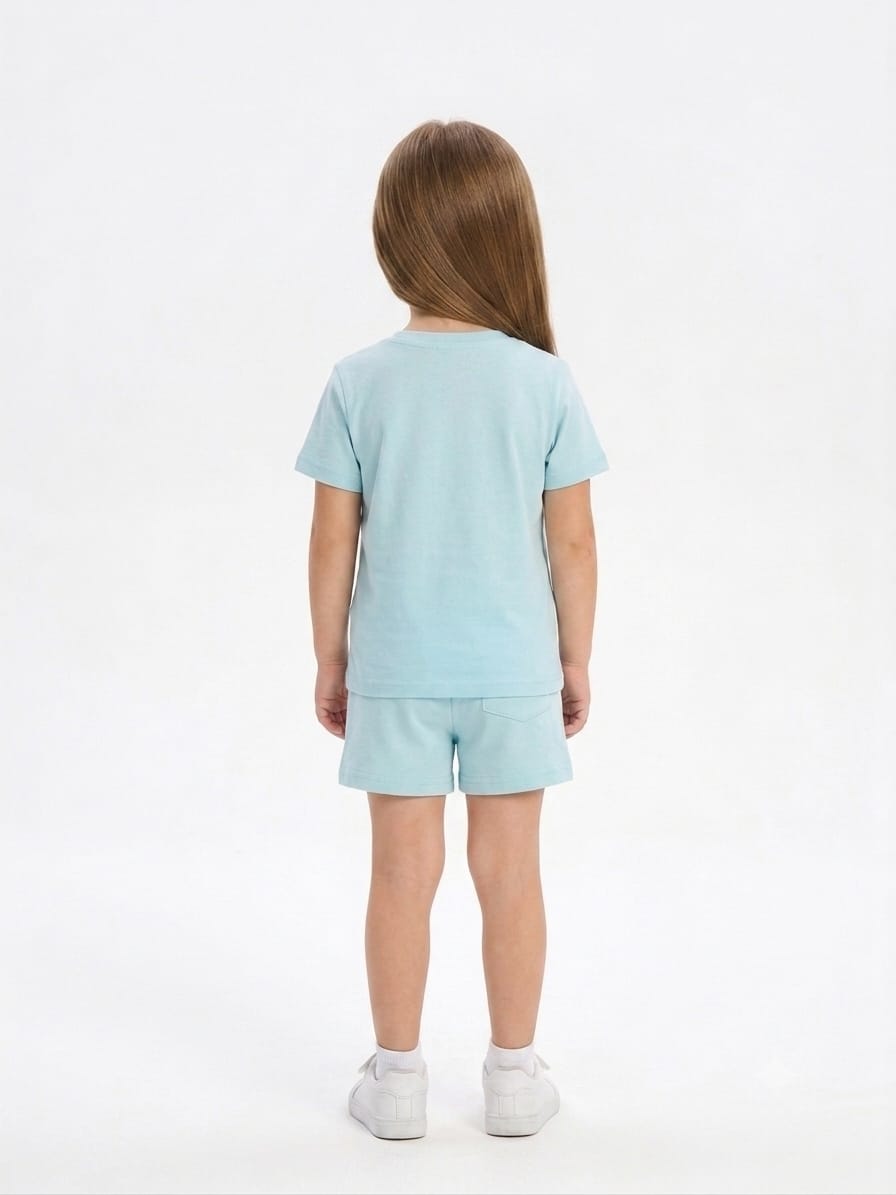 Kids' Mickey Mouse "Always On Vacay" Co-ord Set – Sky Blue