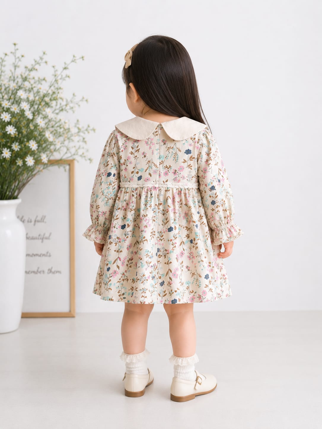 Vintage Floral Peter Pan Collar Frock