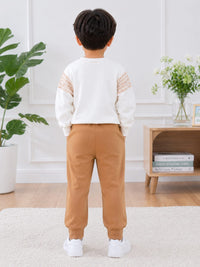 Boys "Studio Comfort" Typographic Sweatshirt & Drawstring Joggers Set