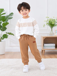 Boys "Studio Comfort" Typographic Sweatshirt & Drawstring Joggers Set