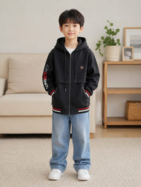 Boys' Varsity Sporty Full-Zip Hoodie