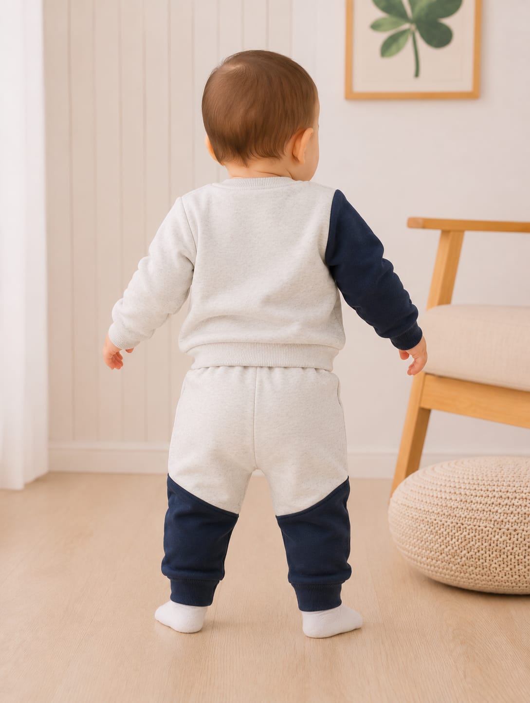 Playful "Peek-A-Boo" Bear Unisex Two-Piece Coordinates Set
