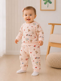 Festive Wonders Baby Girls' Fleece Sweatshirt & Joggers Set
